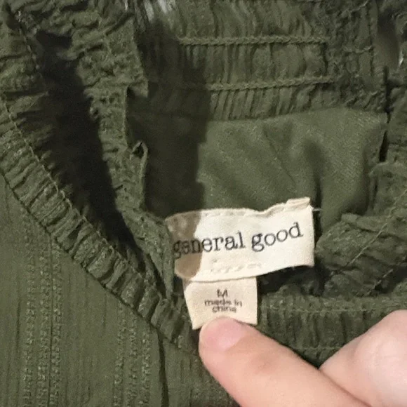 Chic Olive Green Ruffled Mini Dress - Picture 2 of 4